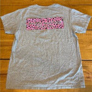 Simply Southern Women’s T-Shirt with Pink Leopard Print